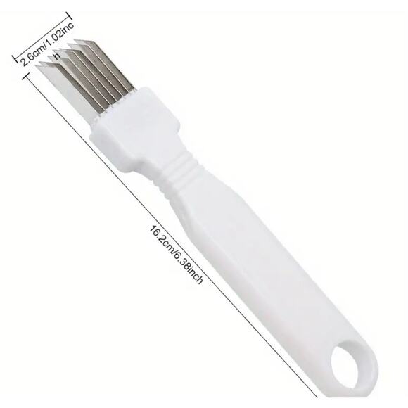 Easy-Cut Stainless Steel Two in One Onion Slicer & Shredder Kitchen Gadget - GUC - Picture 10 of 16